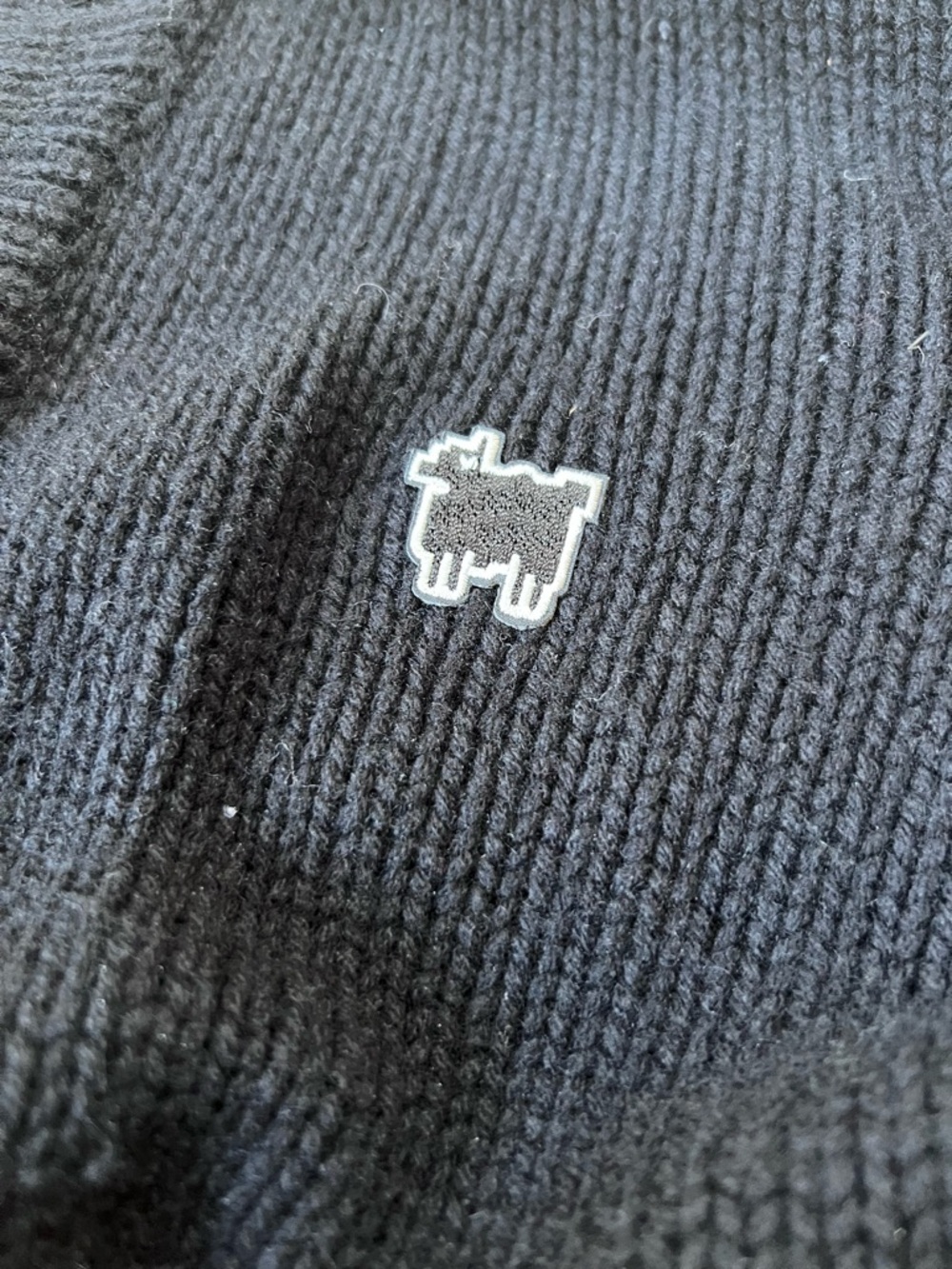 Rowing Blazers Warm & Wonderful Cashmere Wool Black Cardigan Small - Picture 5 of 7